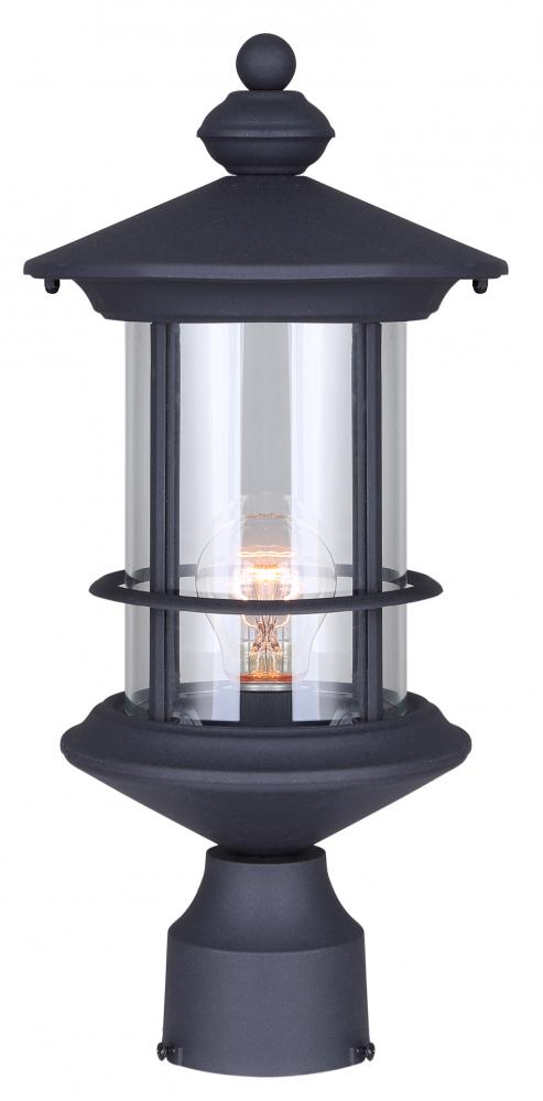 Treehouse 1 Light Outdoor Lantern, Black Finish