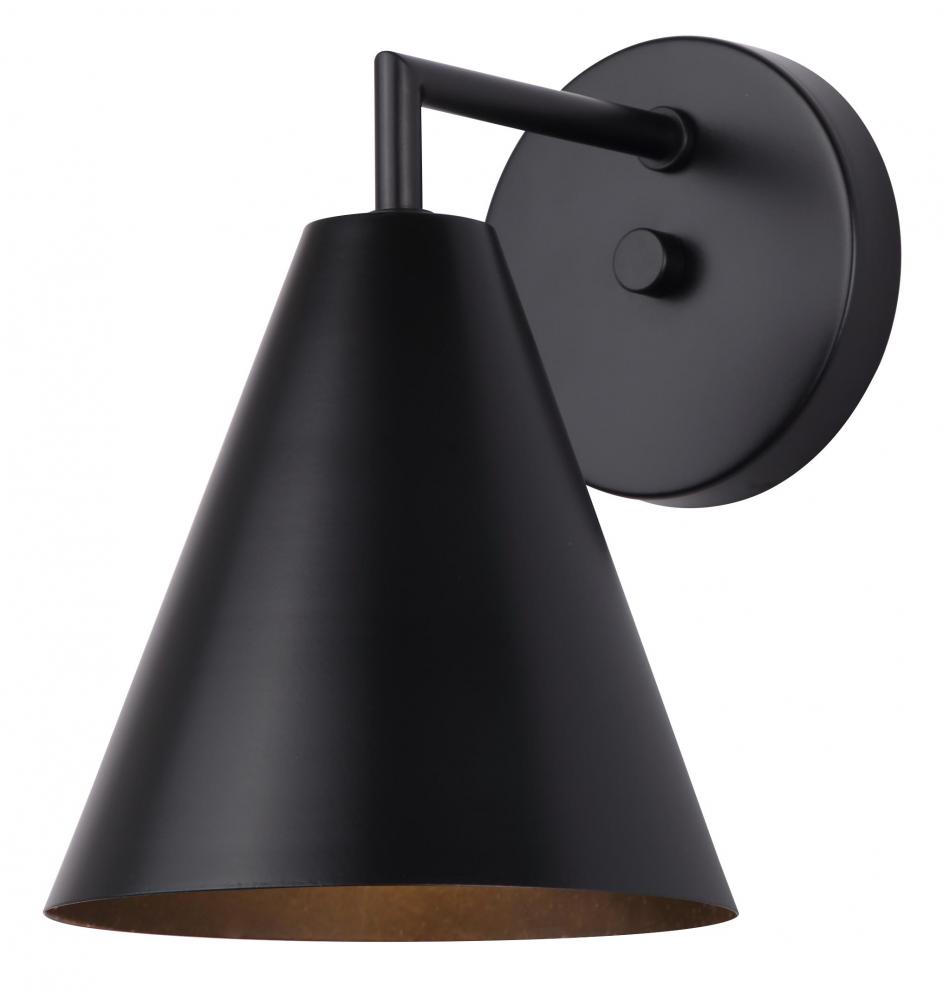 Emeri 1 Light Outdoor Lantern, Black Finish