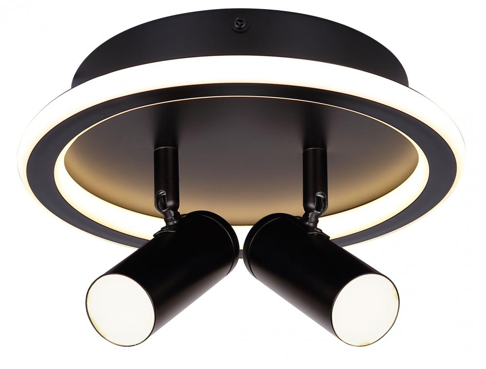 DENVER, LCW314A02BK, 2 Lt LED Ceiling or Wall, Silicone Lens + Acrylic, 17W LED (Integrated)