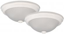 Canarm IFM21111T - IFM211T WH Twin Pack, 1 Light Flush Mount, White Finish