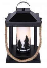 Canarm ITL2143B13BKR - Collie 1 Light Table Lamp with Matte Black and Rope Finish and White Shade