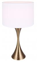 Canarm ITL2129B26GD - Mica 1 Light Table Lamp with Gold Finish and White Shade