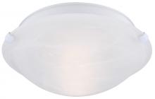 Canarm IFM161211 - Fmount, 12" 2 Bulb Clip Flushmount, Alabaster Glass, 60W Type A