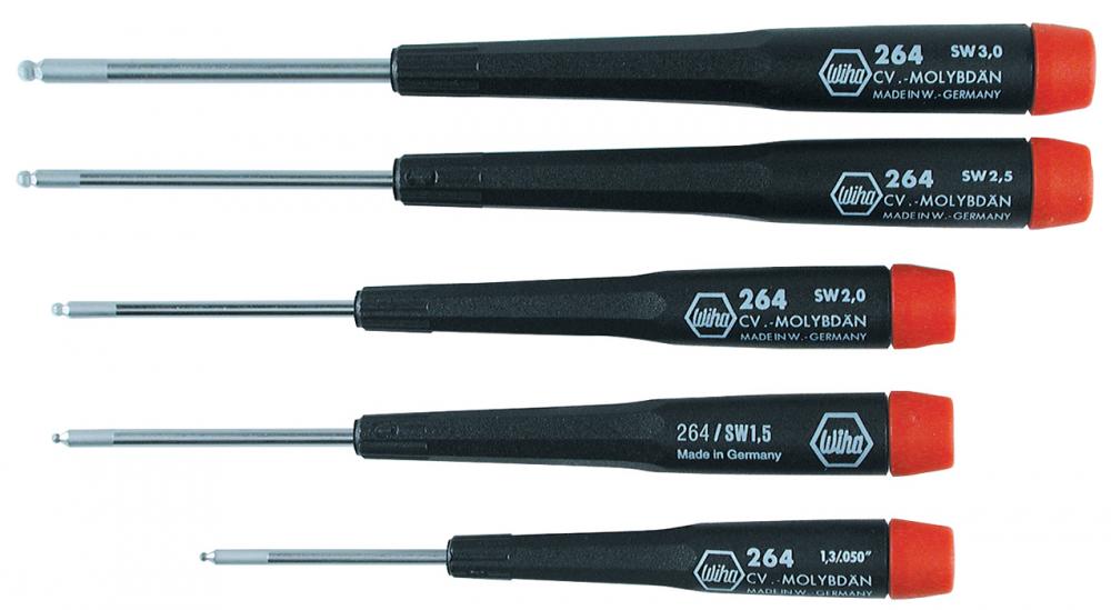 Precision Ball End Hex Metric Driver 5 Piece Set