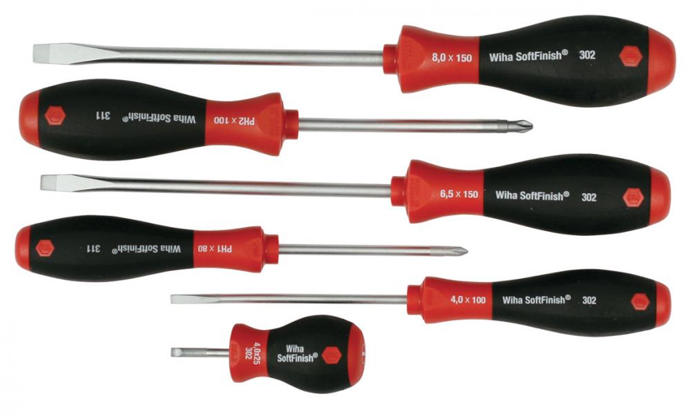 SoftFinish® Slotted/Phillips Screwdriver 6 Piece Set