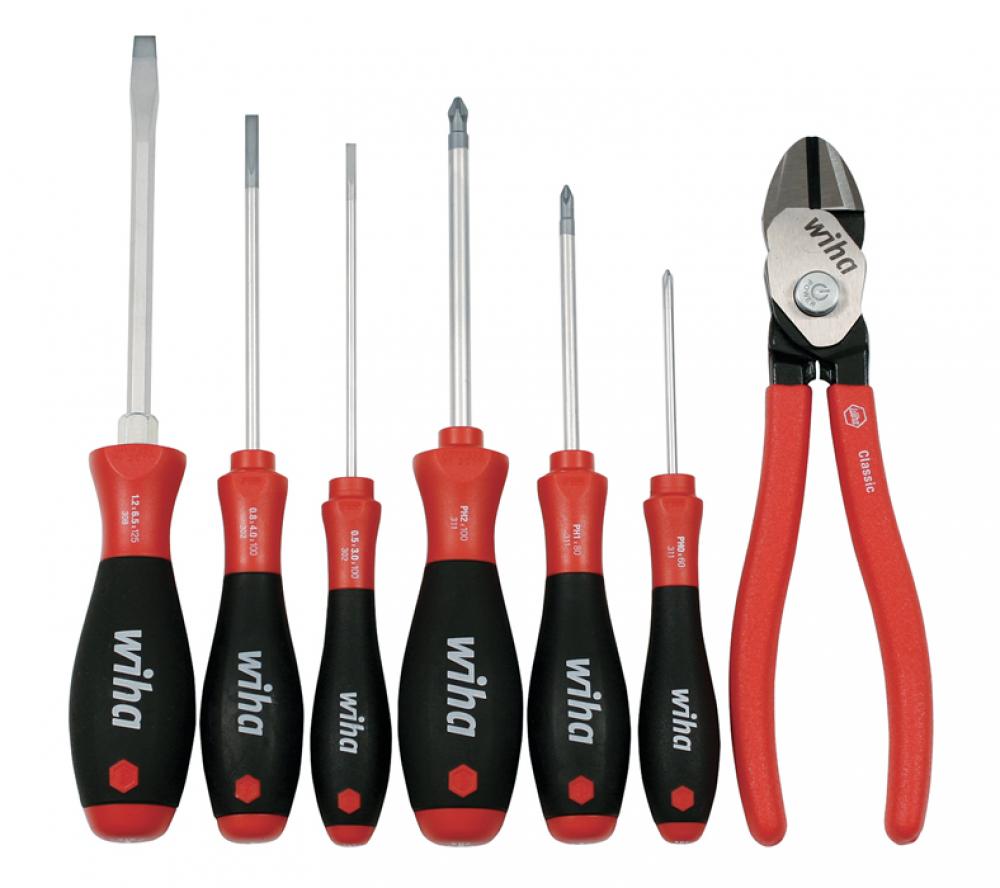 Vinyl Grip BiCut with Slotted and Phillips Screwdrivers 7 Piece Set