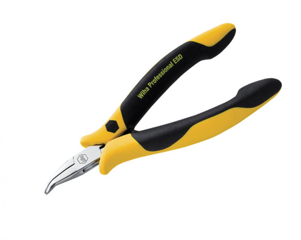 ESD Safe Precision Snipe (Chain) Nose Bent 45° Smooth Jaw Pliers