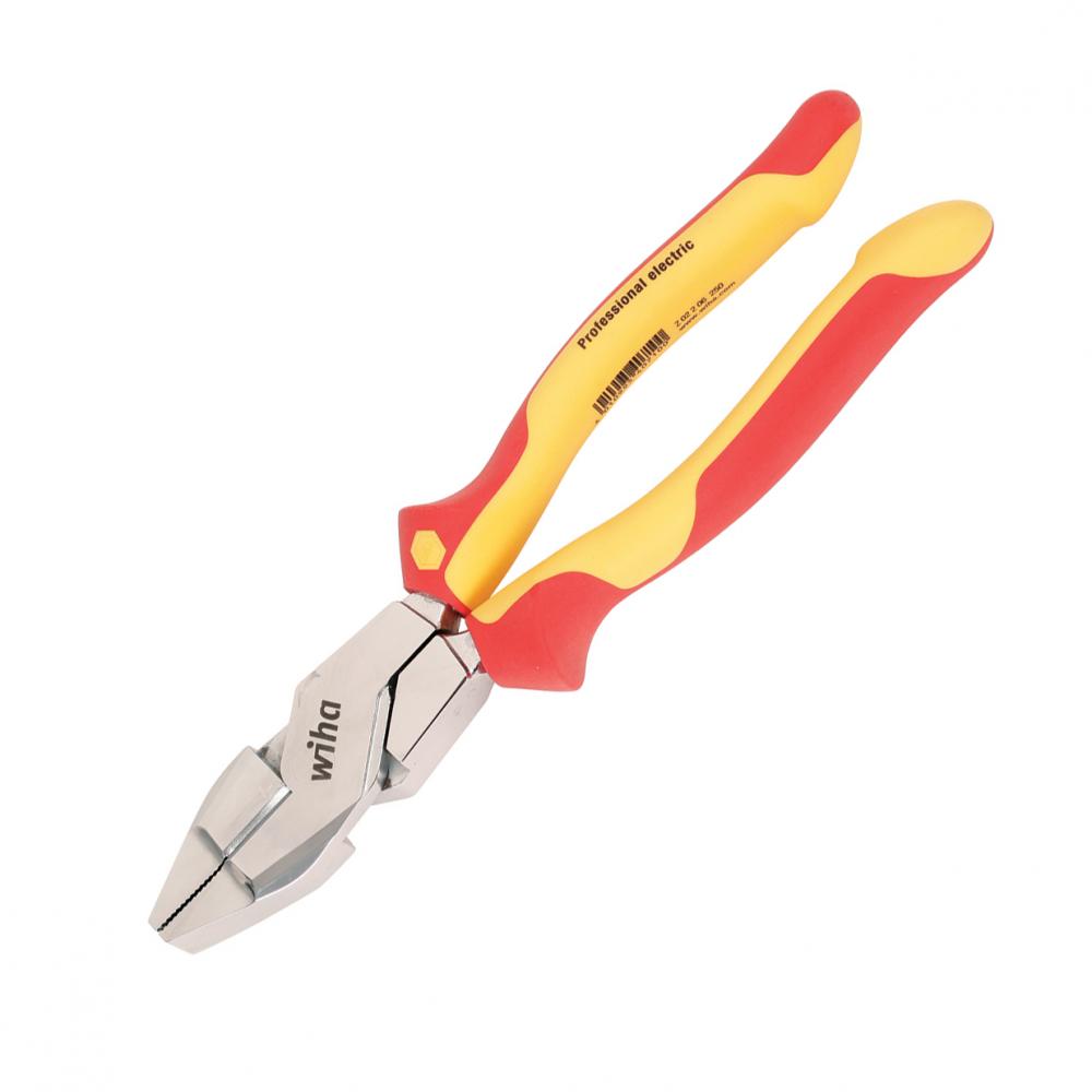 Chrome Finish Insulated High Leverage NE Lineman's Pliers. 9.5"