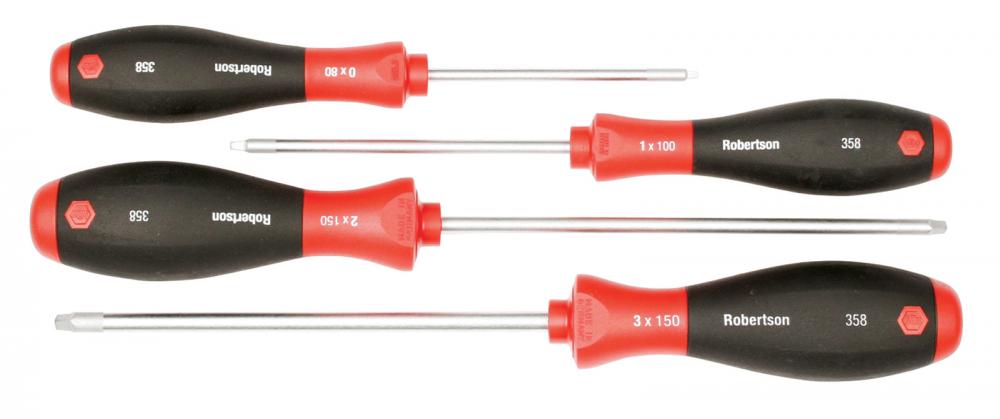 SoftFinish® Square Screwdriver 4 Piece Set