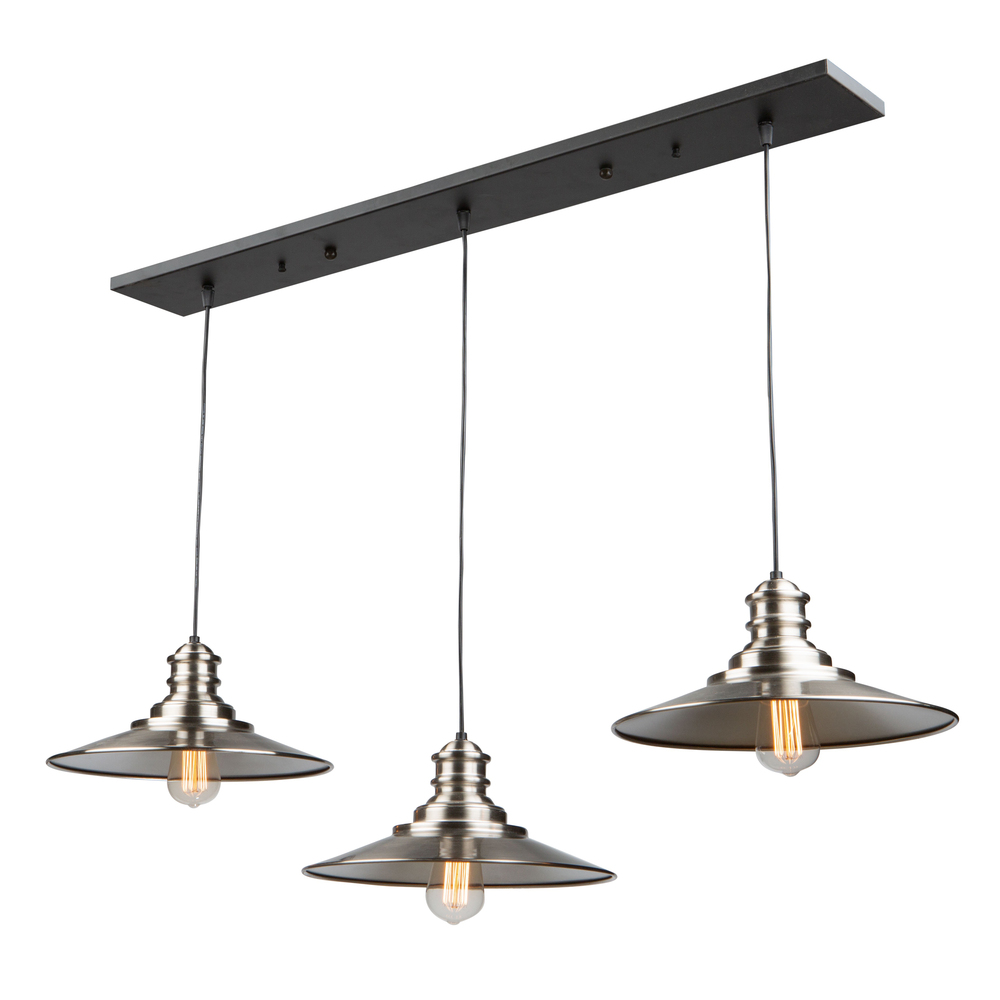 Broxton 3 Light Metal Shade Island Light