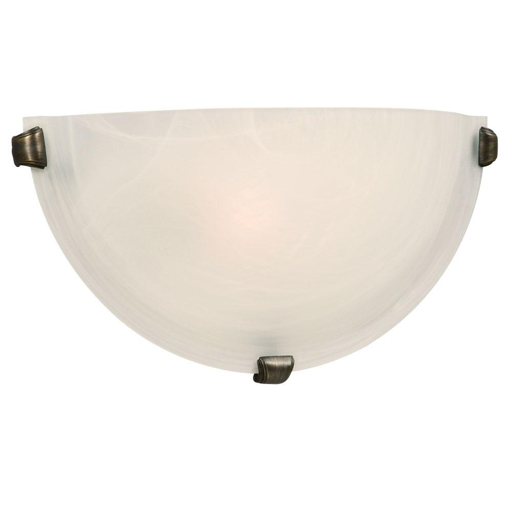 Wall Sconce - in Oil Rubbed Bronze finish with Marbled Glass