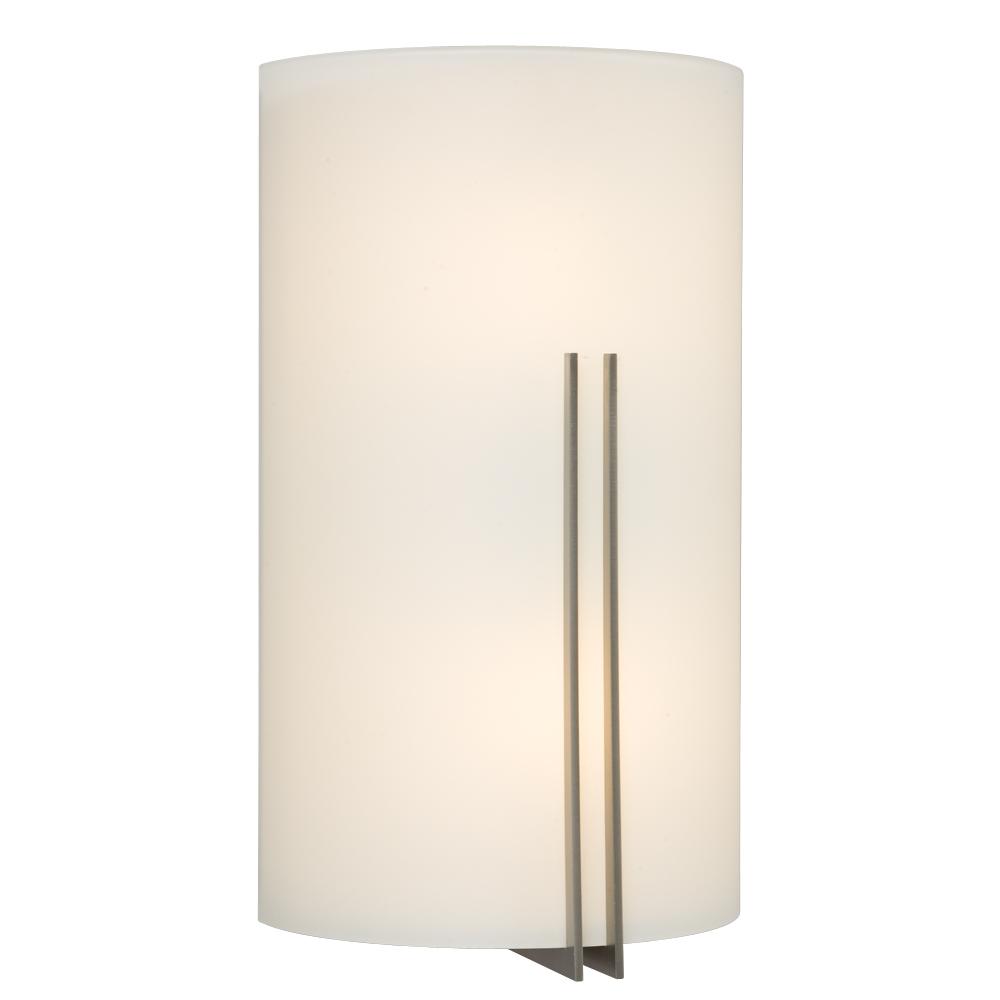 2-Light Wall Sconce - Brushed Nickel with Satin White Glass