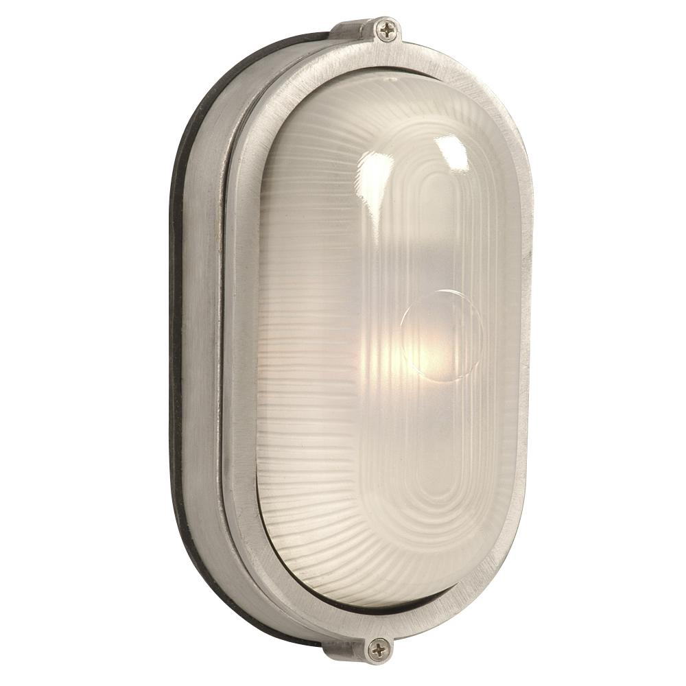 Cast Aluminum Marine Light - Satin Aluminum w/ Frosted Glass