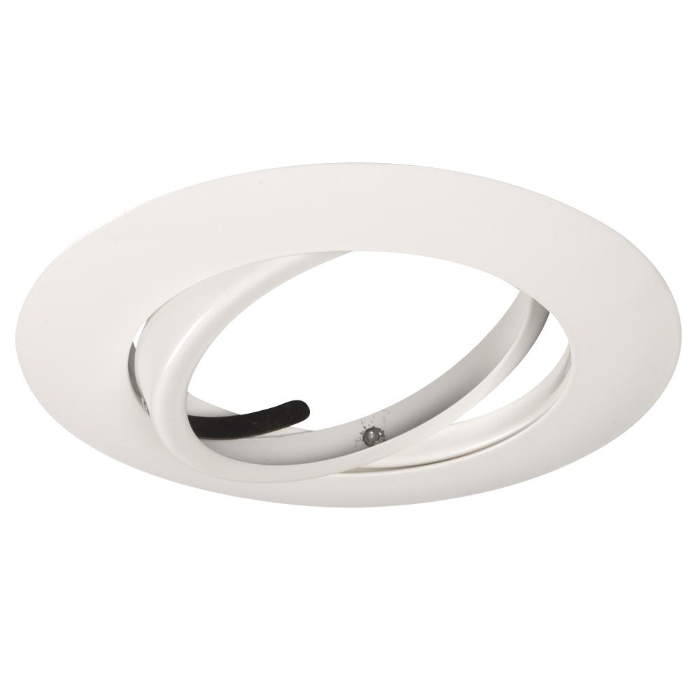 6" Line Voltage Gimbal Ring - White