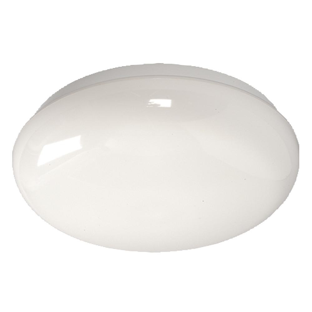 Flush Mount Ceiling Light or Wall Mount Fixture - in White finish with White Acrylic Lens