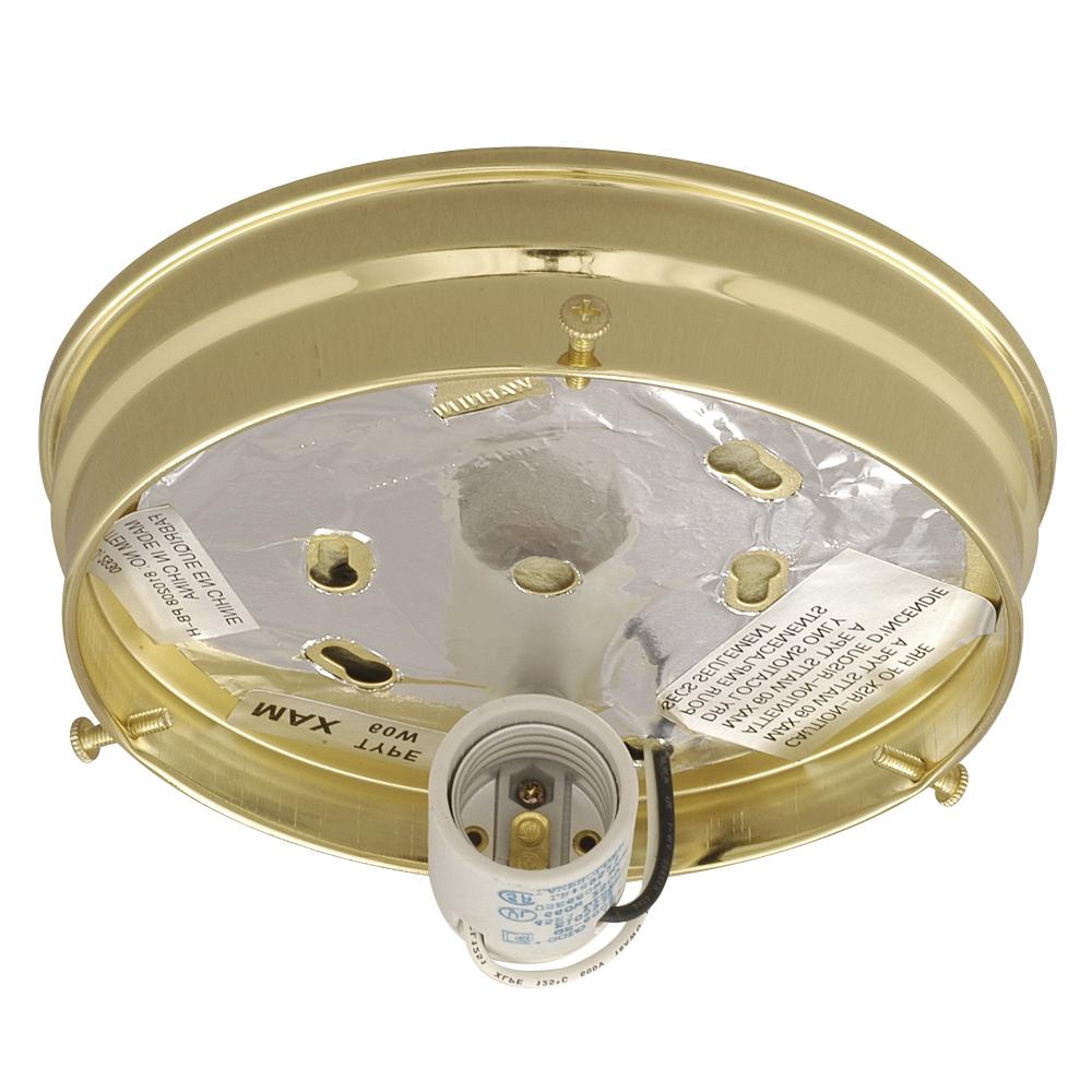 Utility Flush Mount Holder - Polished Brass