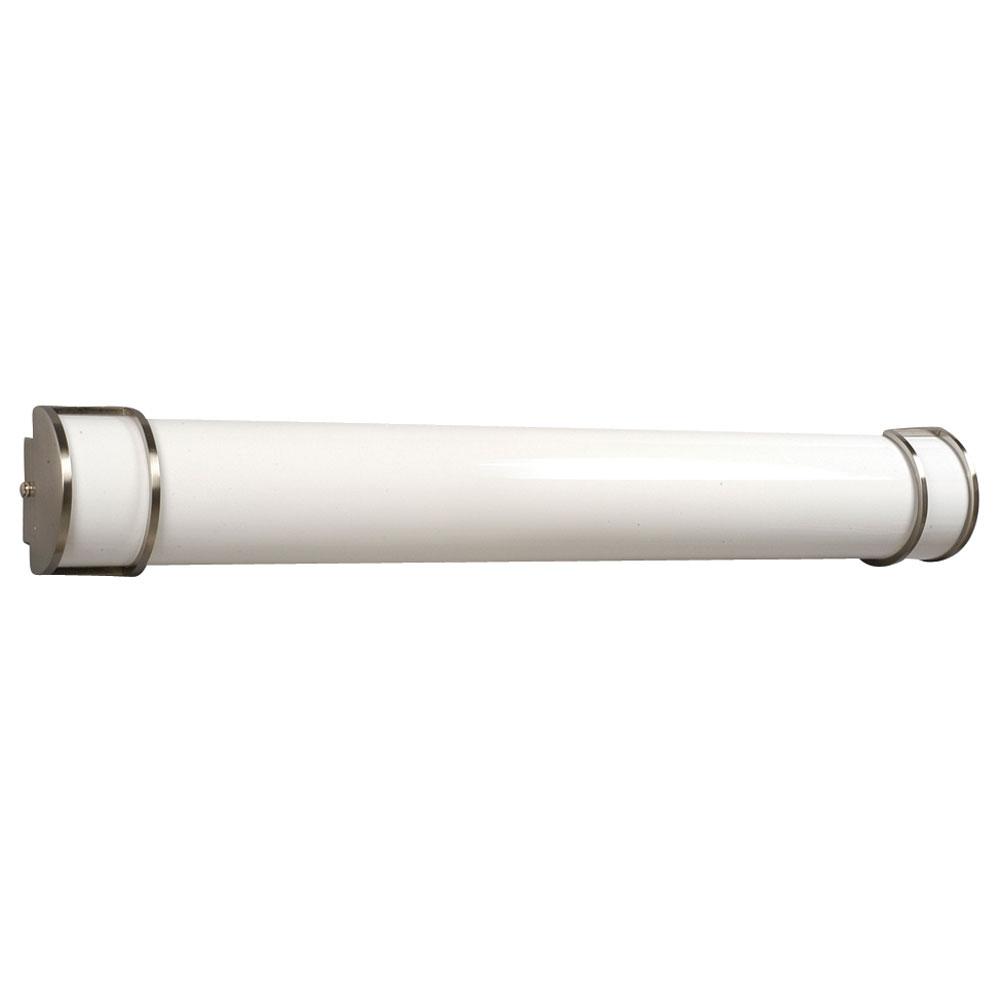 LED Vanity Light - Brushed Nickel w/ Satin White Acrylic Lens 100-277V