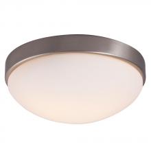 Galaxy Lighting 615353BN-213NPF - Flush Mount Ceiling Light - in Brushed Nickel finish with Satin White Glass