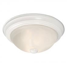 Galaxy Lighting 625031WH PL13 - Flush Mount Ceiling Light - in White finish with Marbled Glass