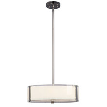 Galaxy Lighting L914291CH016A1 - LED Pendant - in Polished Chrome finish with Opal White & Clear Glass, includes 6", 12" & 18