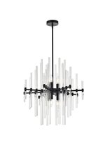  2502D23BK - Sienna 23 Inch Crystal Rod Pendant in Black