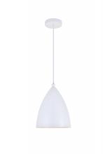 Elegant LD2409WH - Kenneth 1 Light White Pendant