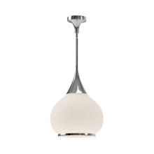 Alora Lighting PD524214CHOP - Hazel 14-in Chrome/Opal Matte Glass 1 Light Pendant