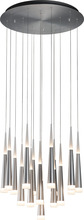 Page One Lighting PP120105-AL - Meteor Round Chandelier, Multi-Tier Chandelier