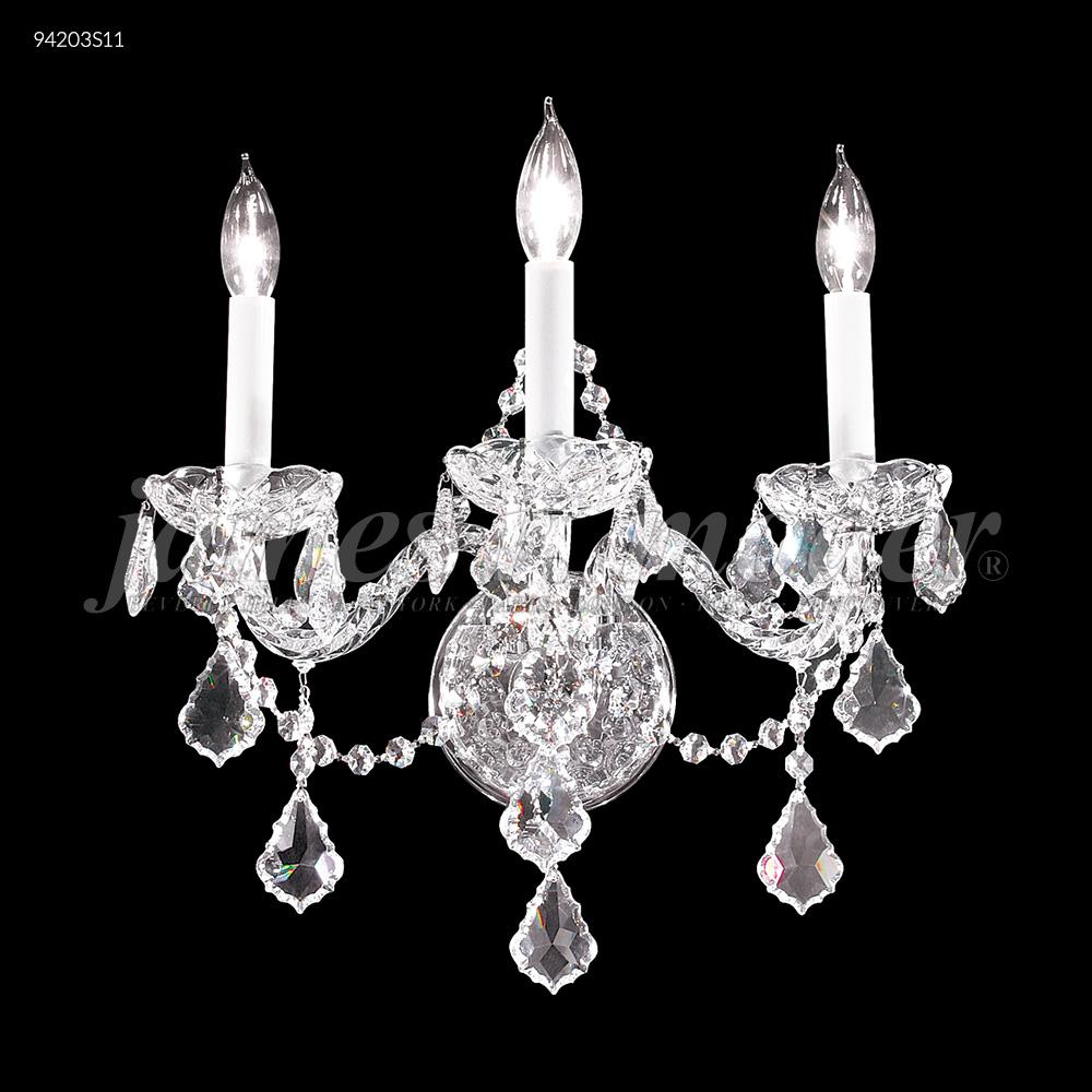 Vienna Glass Arm 3 Arm Wall Sconce