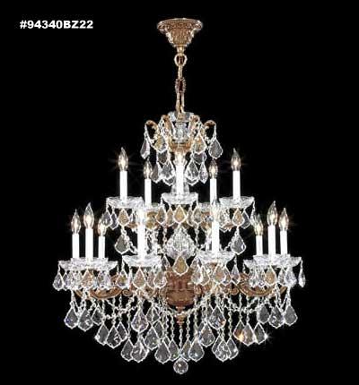 Madrid Cast Brass 15 Arm Chandelier