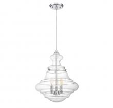 Savoy House Meridian M70058CH - 3-Light Pendant in Chrome