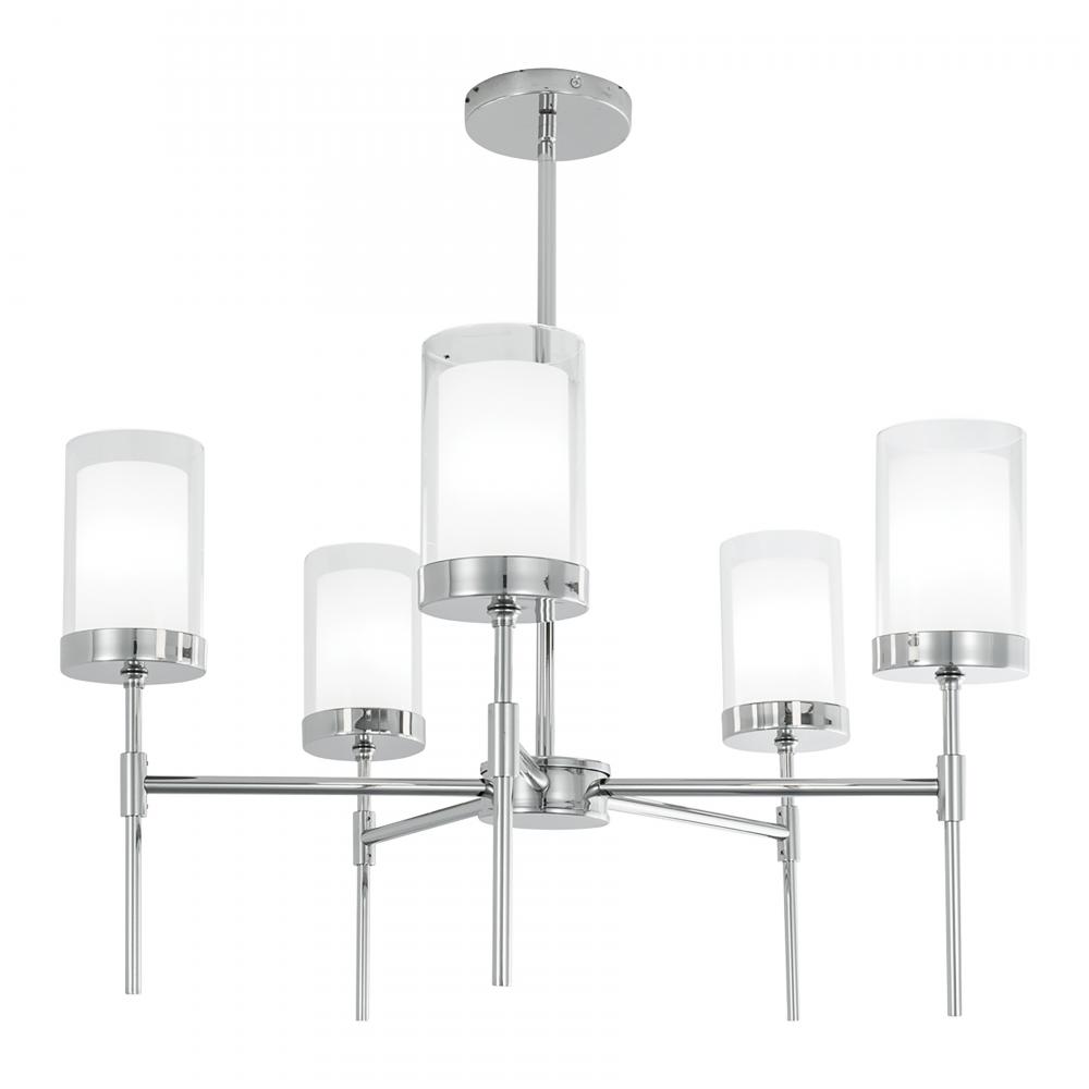 Kimberly 27'' Wide 5-Light Chandelier - Polished Nickel